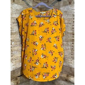 SPEED LIMIT BRIGHT FLORAL CONTEMPORARY CASUAL WORK WEAR EVERYDAY BLOUSE SIZE 1X